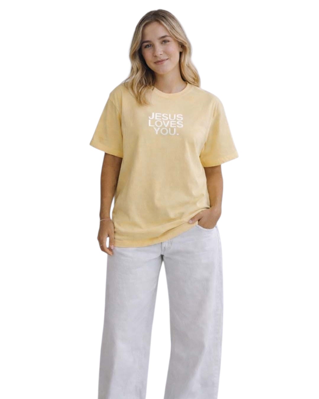 Comfort Colors® Jesus Loves You Logo Christian T-Shirt | Unisex Pacific Harbor Tee