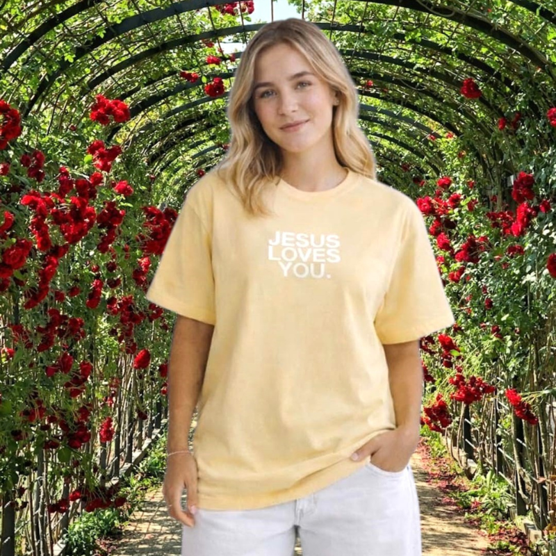 Comfort Colors® Jesus Loves You Logo Christian T-Shirt | Unisex Tee