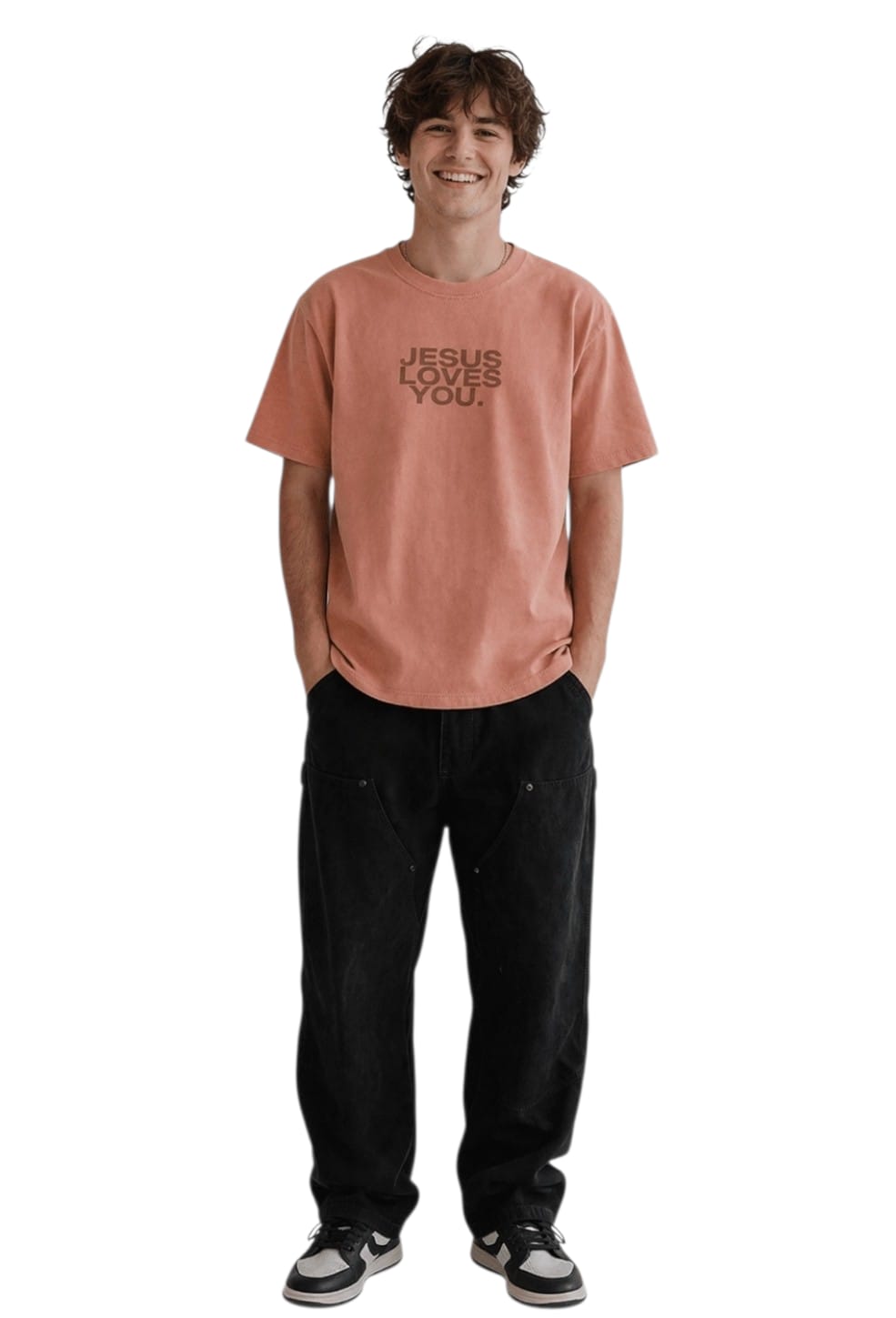 Comfort Colors® Jesus Loves You Logo Christian T-Shirt | Unisex Pacific Harbor Tee