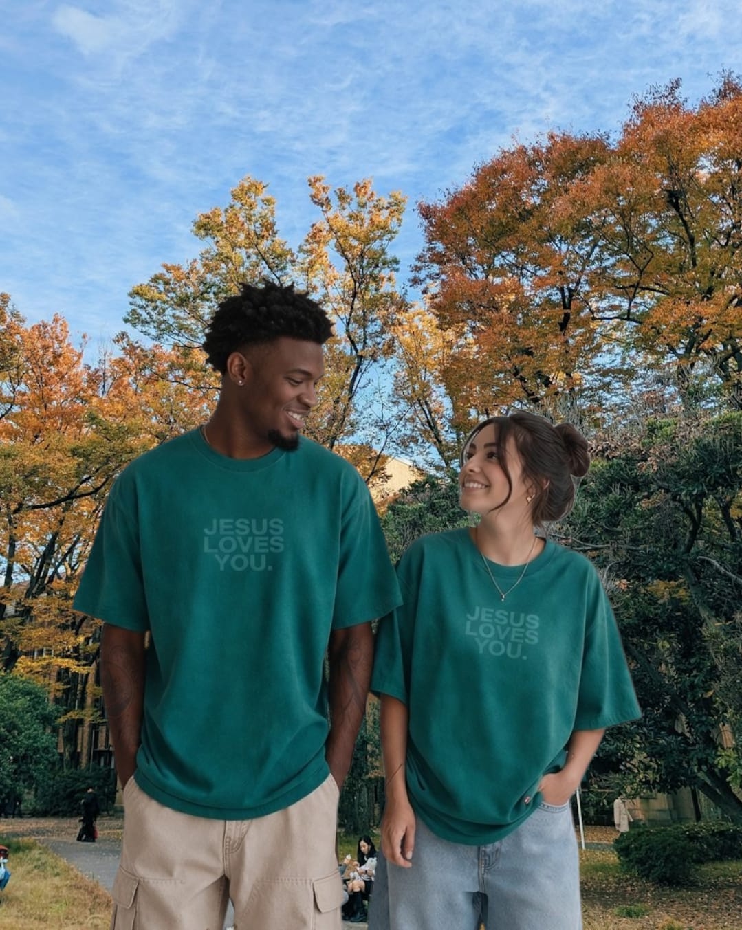 Comfort Colors® Jesus Loves You Logo Christian T-Shirt | Unisex Pacific Harbor Tee