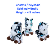 Sitting Donkey - Multi - Stuffed Farm Animal Plushies and/or Keychain - Small