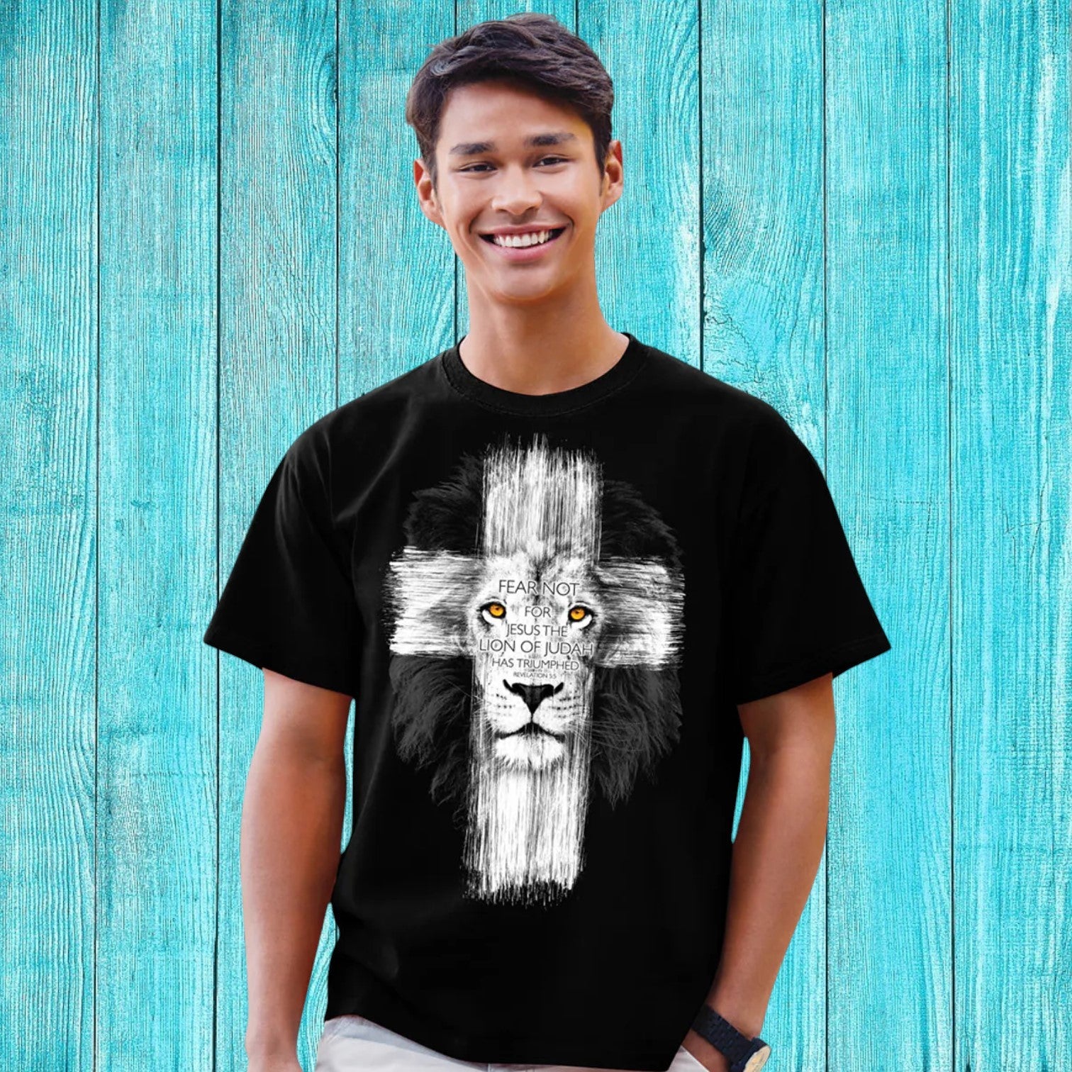 Lion Cross Adult Unisex T-Shirt - APT1496