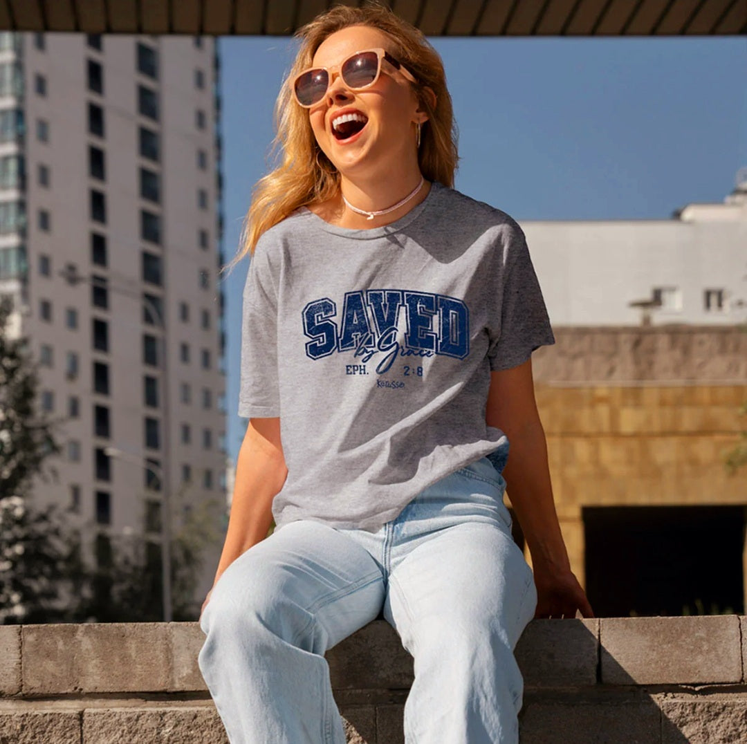 Saved By Grace Adult Unisex Short Sleeve T-Shirt - APT5008