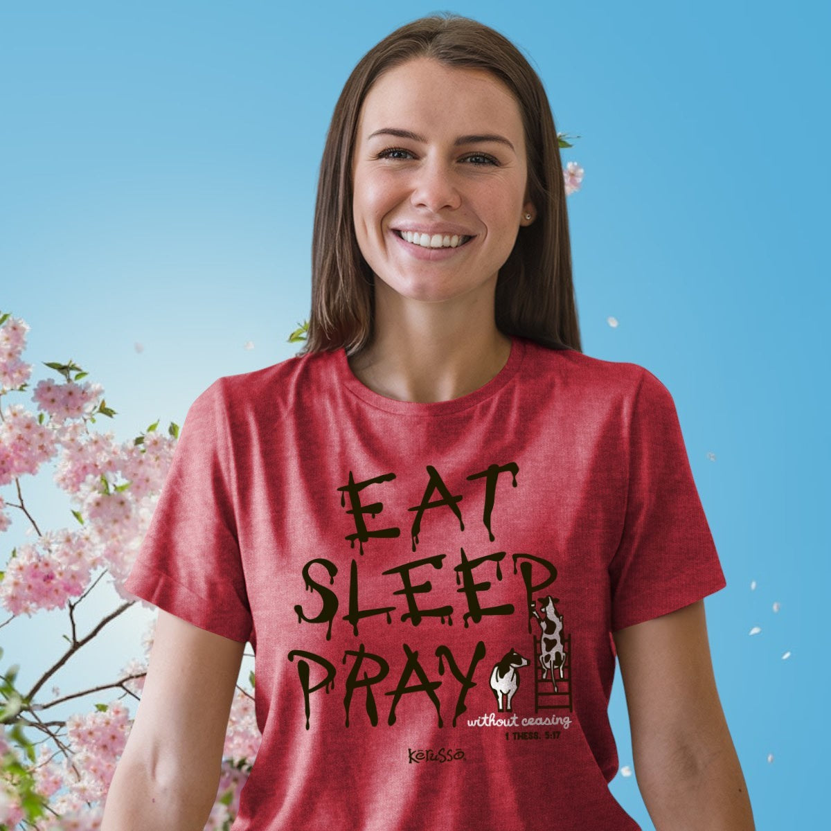Eat Sleep Pray Adult Unisex Short Sleeve T-Shirt - APT5009