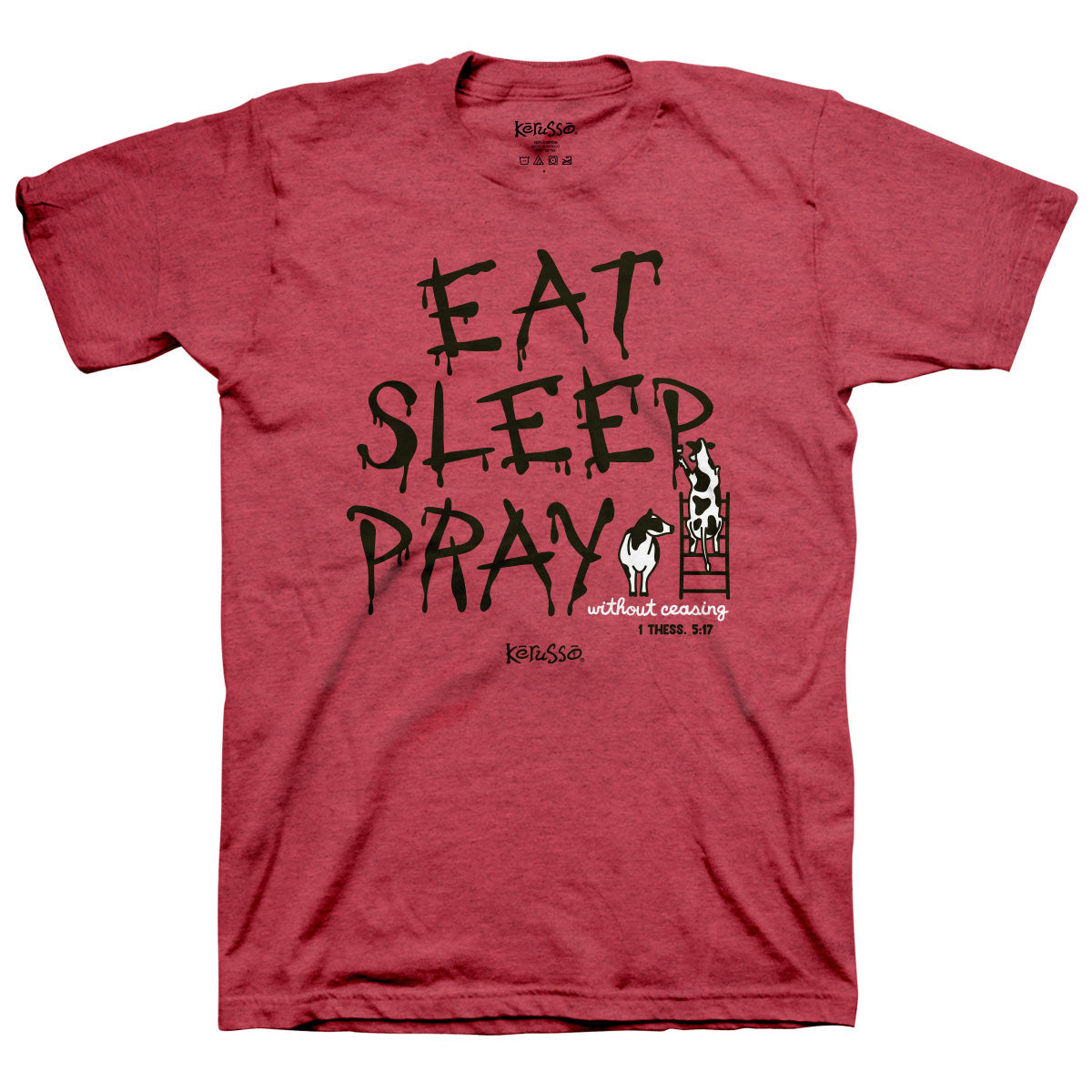 Eat Sleep Pray Adult Unisex Short Sleeve T-Shirt - APT5009