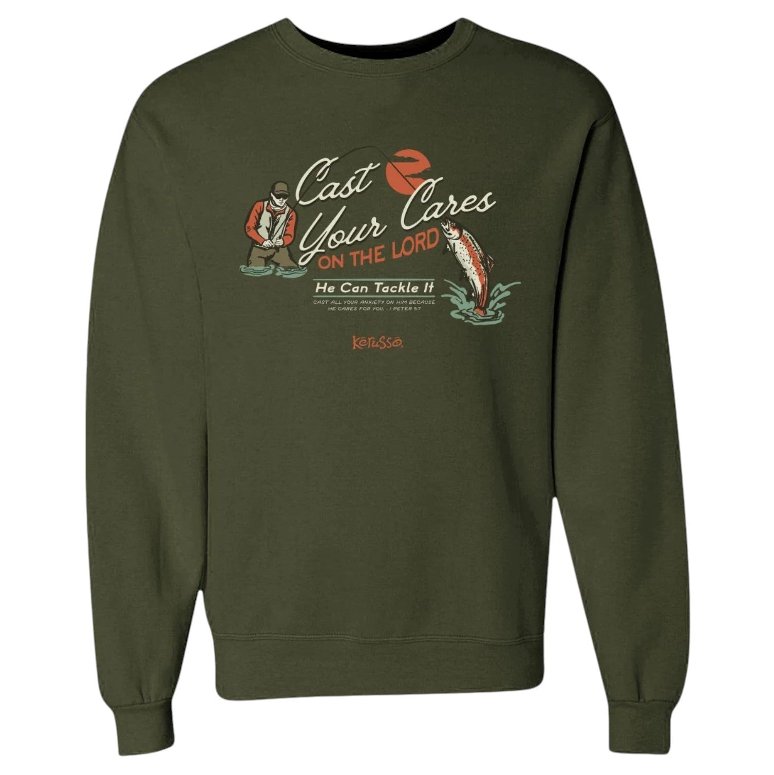 Cast Your Cares Adult Unisex Long Sleeve Sweatshirt - ASW5185