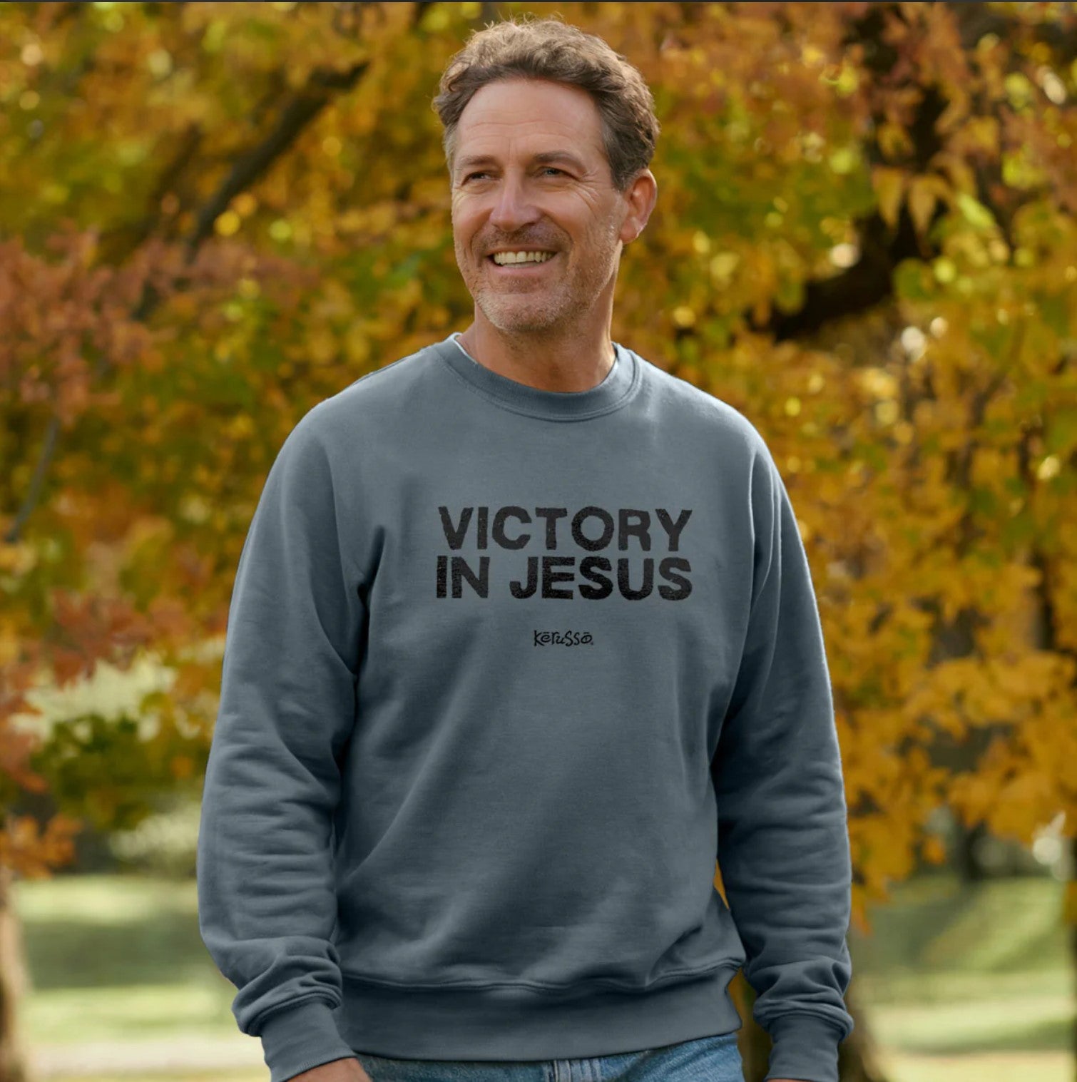 Victory In Jesus Adult Unisex Long Sleeve Sweatshirt - ASW5186