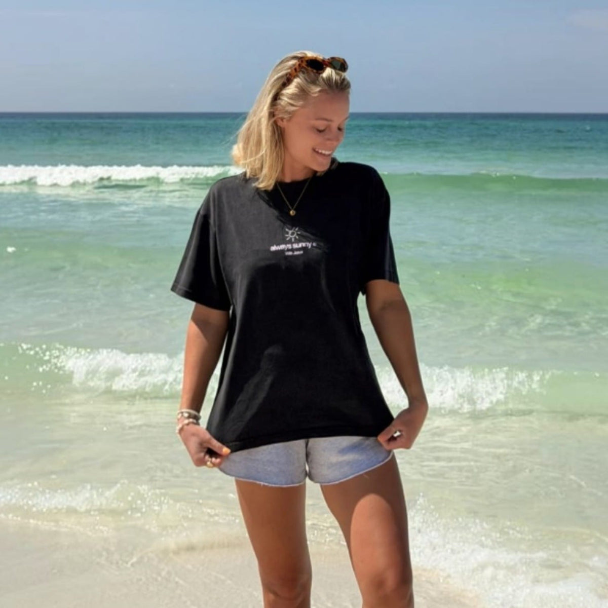 Elevated Faith Always Sunny with Jesus Christian T-Shirt | Unisex Tee