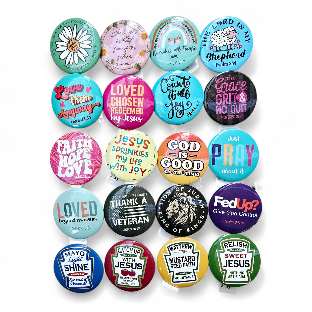 1.5" Inspirational Pinback Buttons Assortment - BTTN116