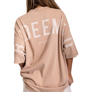 🔥 God’s Love Overcomes Mineral Wash Tee – REDEEMED - BONE | Viral Faith-Based Streetwear