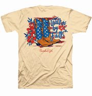 Americana Boots Adult Womens Short Sleeve T-Shirt - CGA5031