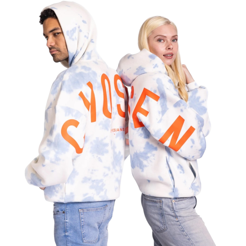 🔥 God’s Love Overcomes Hoodie – CHOSEN - Blue Cloud | Viral Faith-Based Streetwear