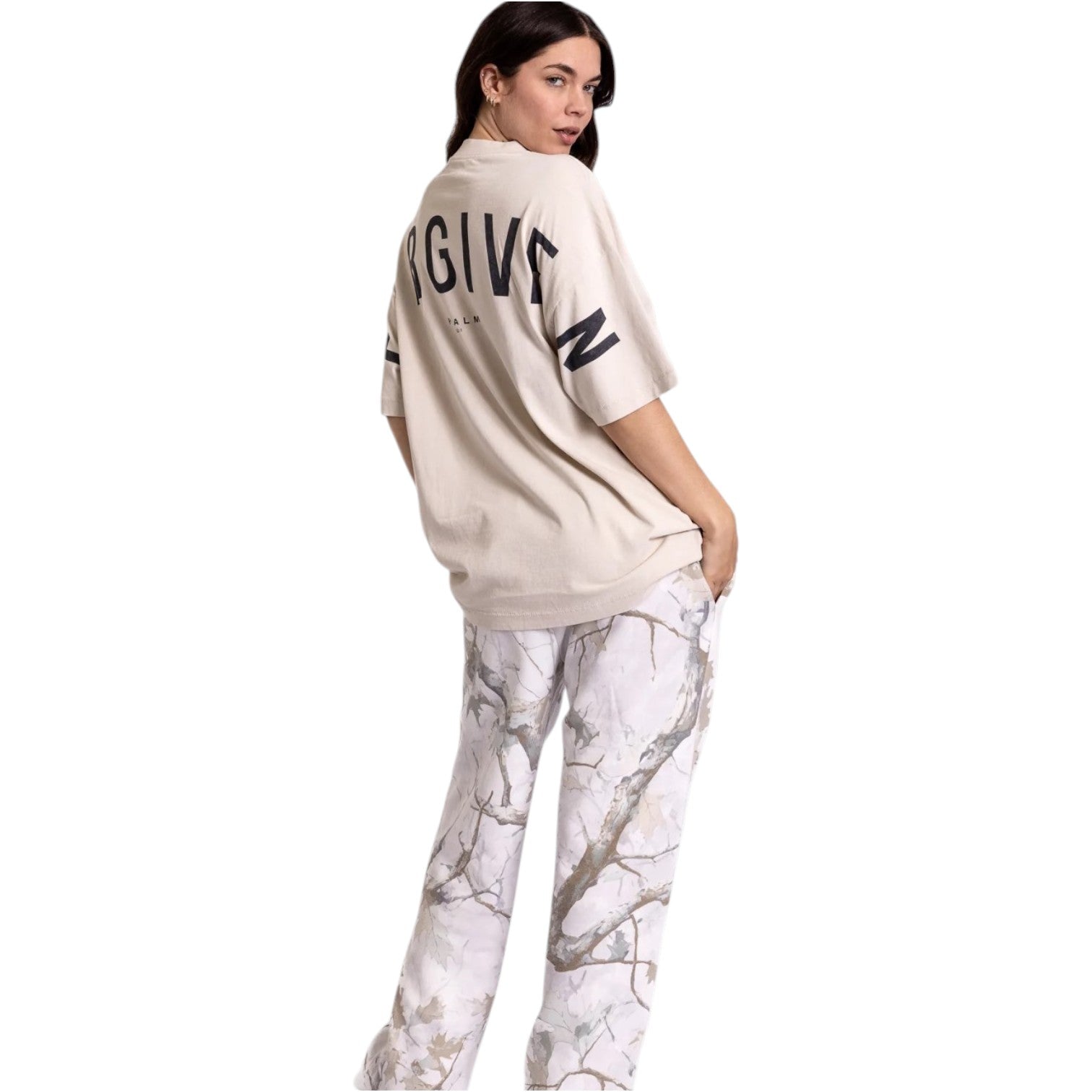 🔥 God’s Love Overcomes Mineral Wash Tee – FORGIVEN - COCONUT MILK | Viral Faith-Based Streetwear