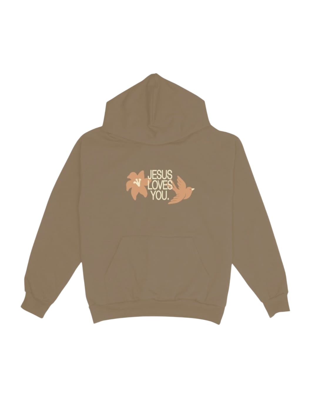 Consider the Lilies Unisex Hoodie - Brown