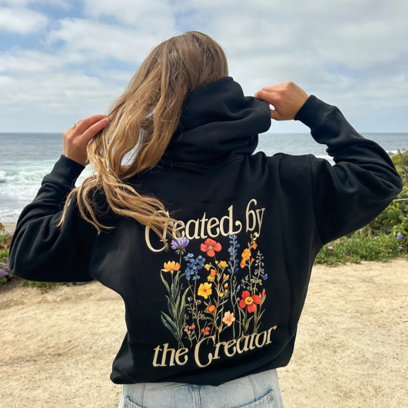 Elevated Faith Created by the Creator Christian Pullover Hoodie | Unisex