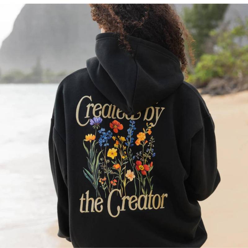 Elevated Faith Created by the Creator Christian Pullover Hoodie | Unisex