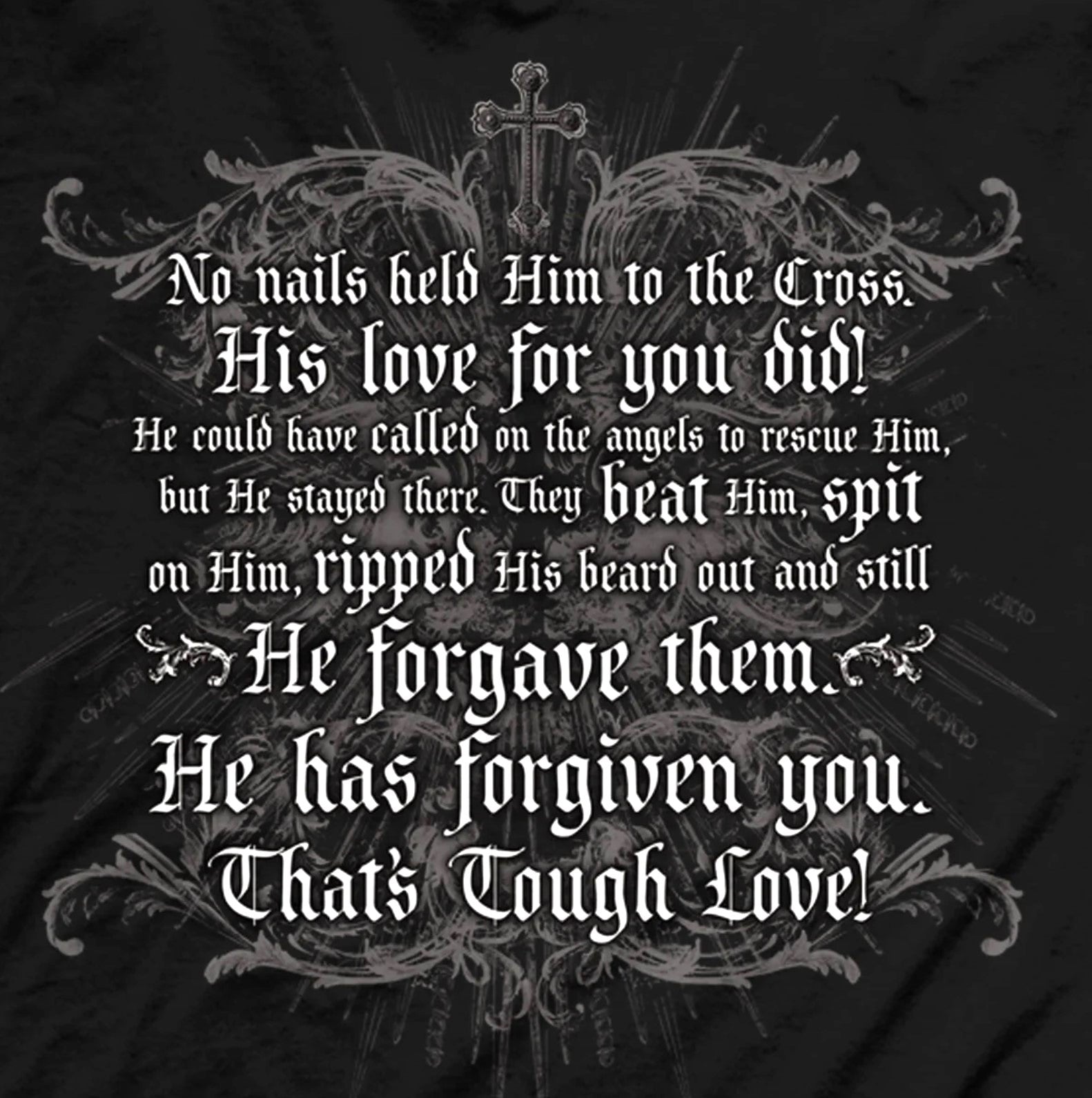 Kerusso® Crucified Christian T-Shirt | Black Unisex Tee