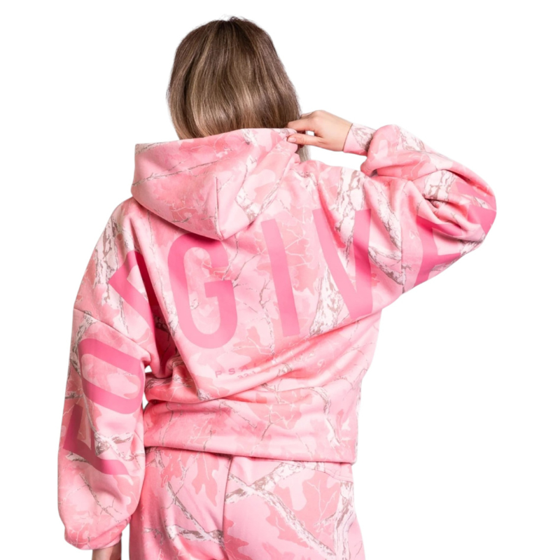 🔥 God’s Love Overcomes Hoodie – FORGIVEN - Pink Camo | Viral Faith-Based Streetwear
