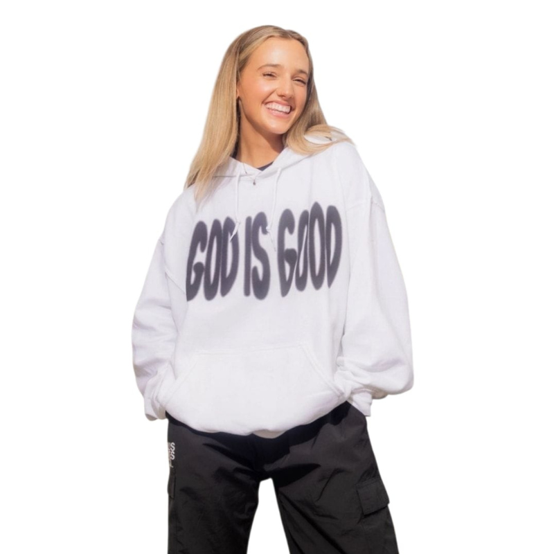 Jesus Loves You™ God Is Good Christian Hoodie | White Unisex