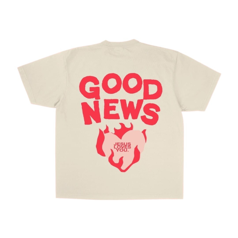 Good News Christian Faith Graphic Tee, Gospel Message T-Shirt | Jesus Loves You