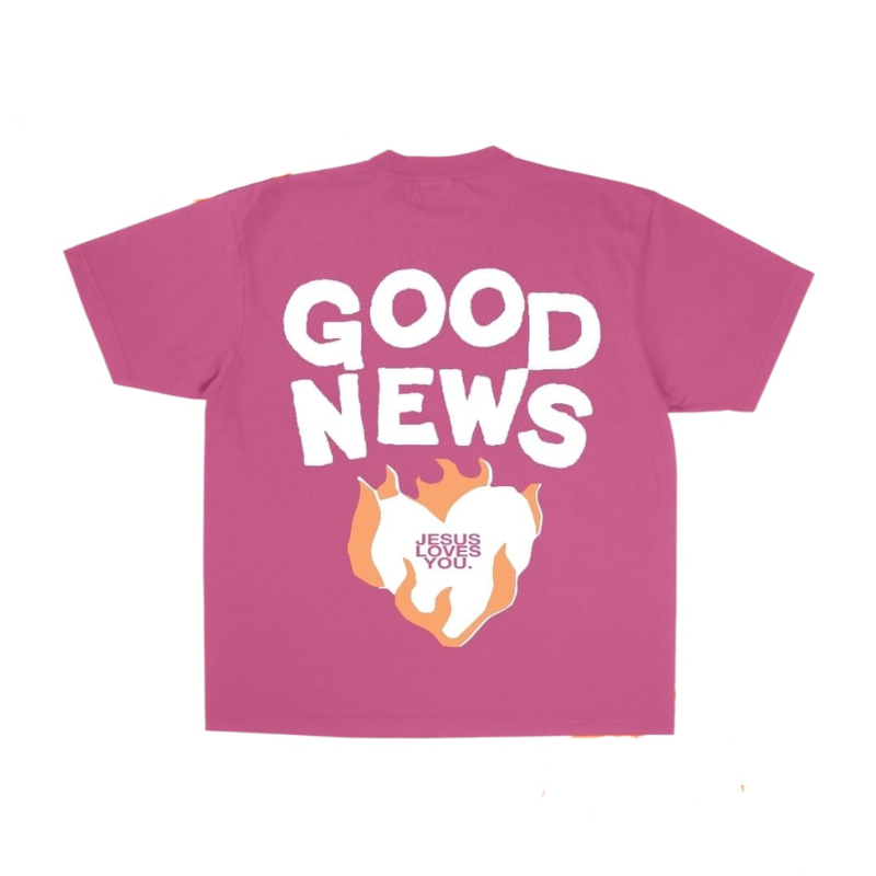 Good News Christian Faith Graphic Tee, Gospel Message T-Shirt | Jesus Loves You