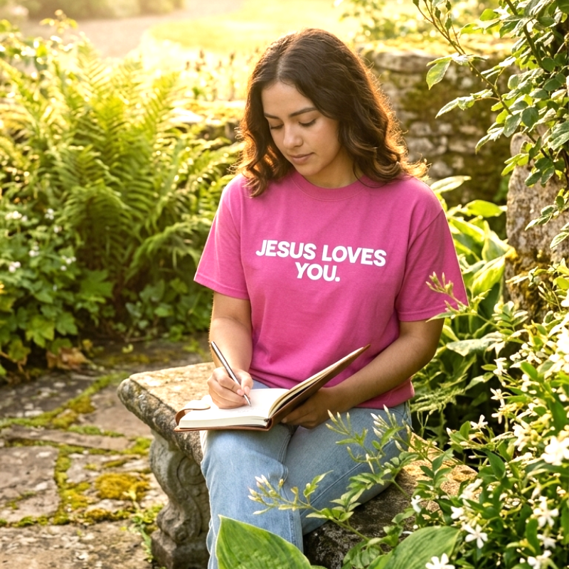 Good News Christian Faith Graphic Tee, Gospel Message T-Shirt | Jesus Loves You