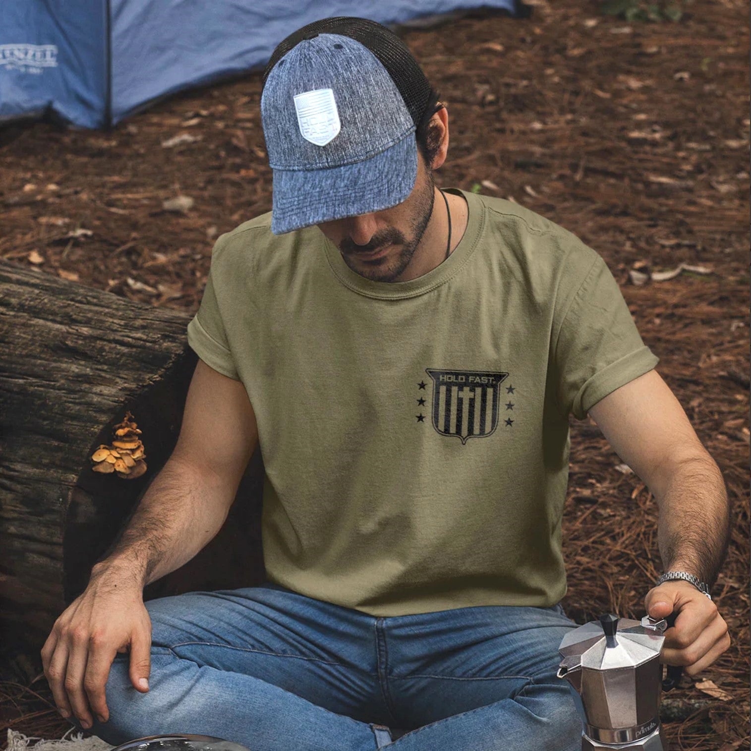 Hold Fast Metal Badge Unisex Cap - HFC4599