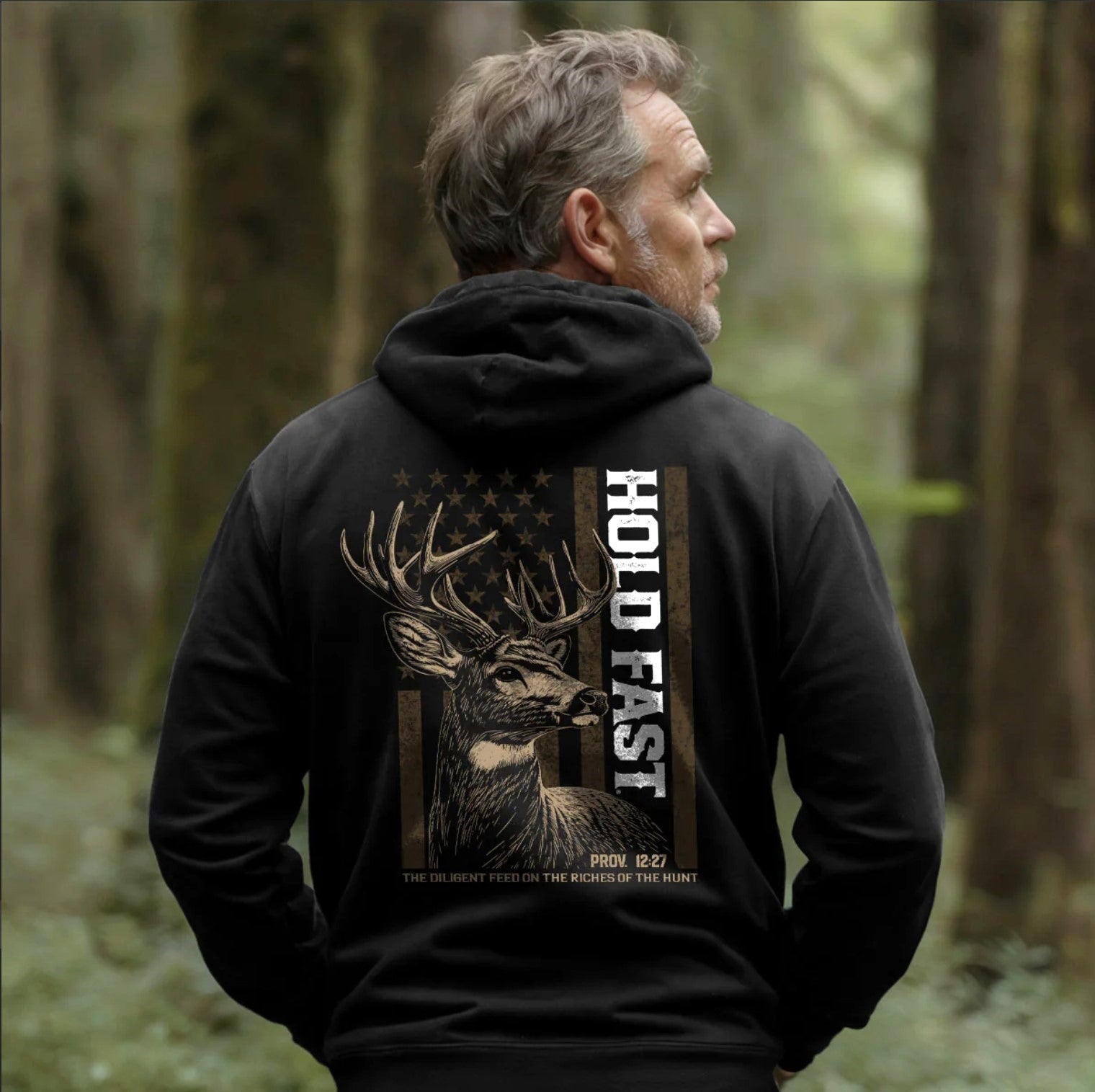 Hold Fast Deer Flag Adult Unisex Long Sleeve Hoody - HFH5221