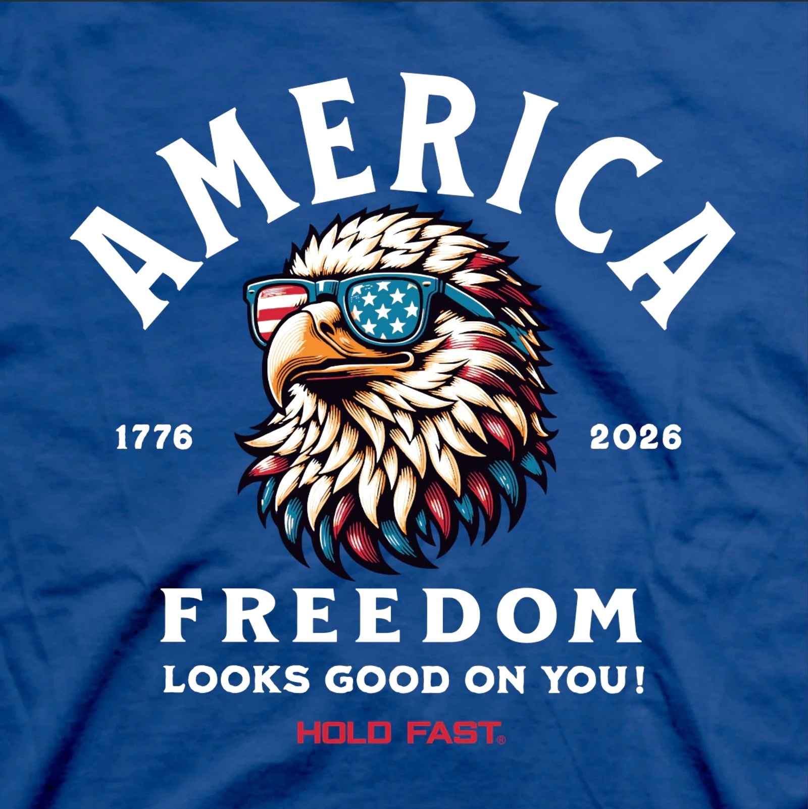 America Eagle™ Christian Patriotic T-Shirt | Hold Fast® Eagle Freedom Tee Royal Blue
