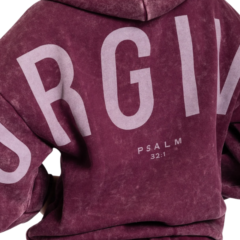 🔥 God’s Love Overcomes Hoodie – Dark Cherry Snow Wash | Viral Faith-Based Streetwear
