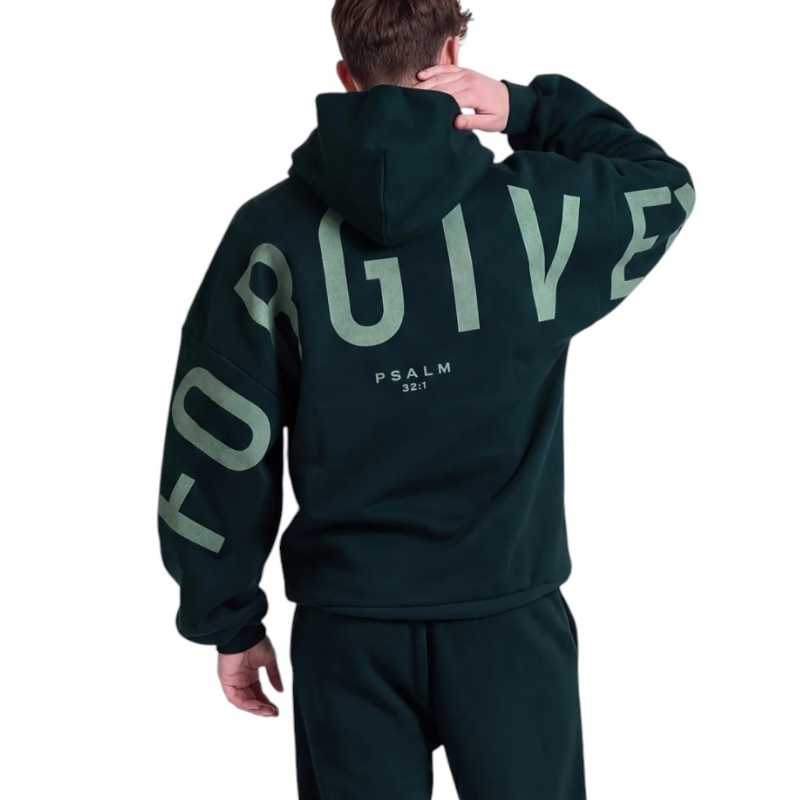 🔥 God’s Love Overcomes Hoodie – Heritage Green | Viral Faith-Based Streetwear