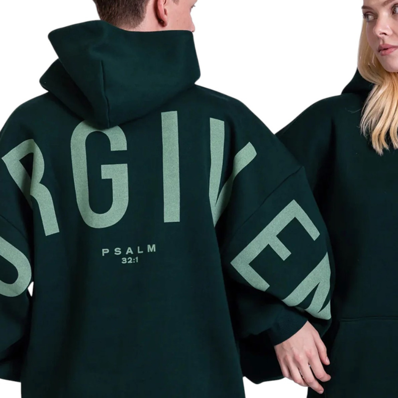 🔥 God’s Love Overcomes Hoodie – Heritage Green | Viral Faith-Based Streetwear