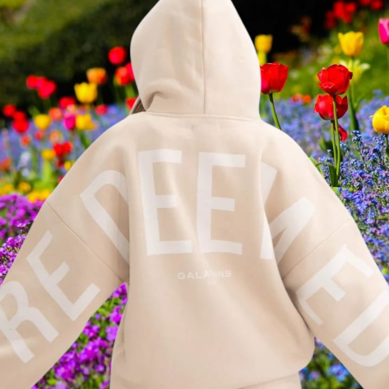 🔥 God’s Love Overcomes Hoodie – Biscotti | Viral Faith-Based Streetwear