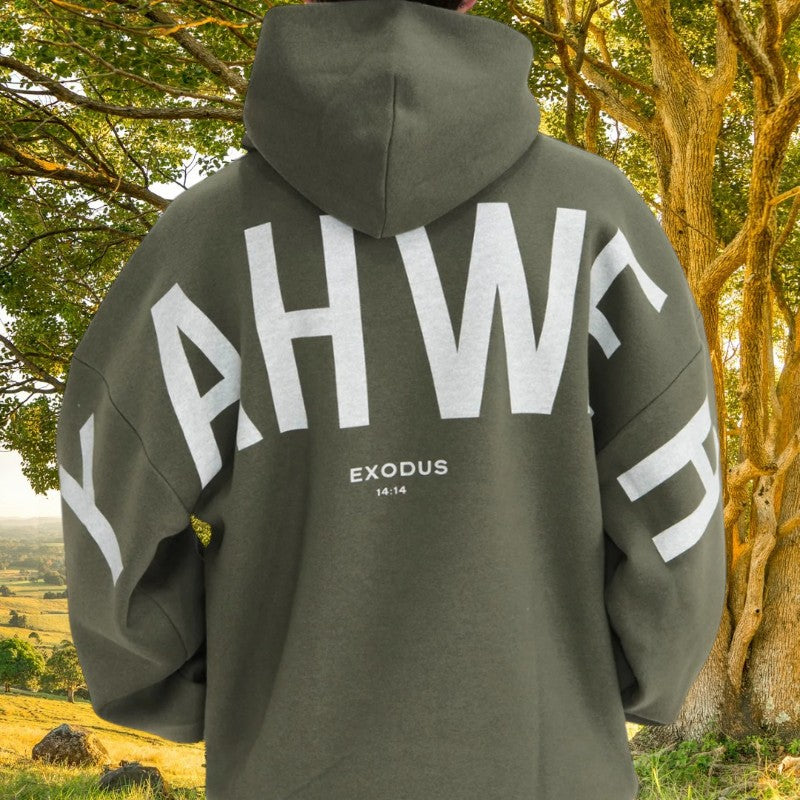 🔥 God’s Love Overcomes Hoodie – Thyme | Viral Faith-Based Streetwear