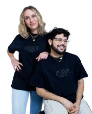 3-D Puff Print Black On Black Logo Unisex T-Shirt