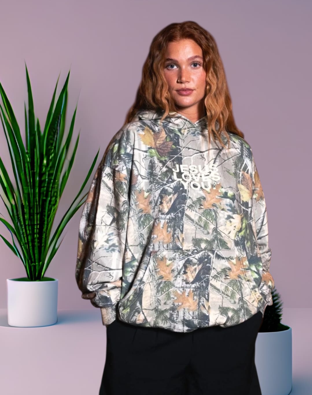 Jesus Loves You™ Heavyweight Camo Unisex Hoodie – Limited Edition