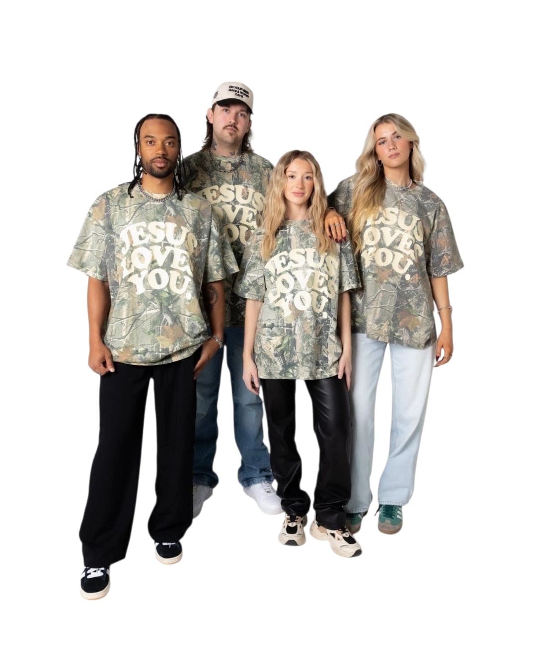 Jesus Loves You Heavyweight Oversized Christian T-Shirt | Camo – Limited Edition Unisex