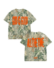 Jesus Loves You™ Heavyweight 8oz Oversized Christian T-Shirt – God Is Good 3D Puff Print Camo | Limited Edition Unisex