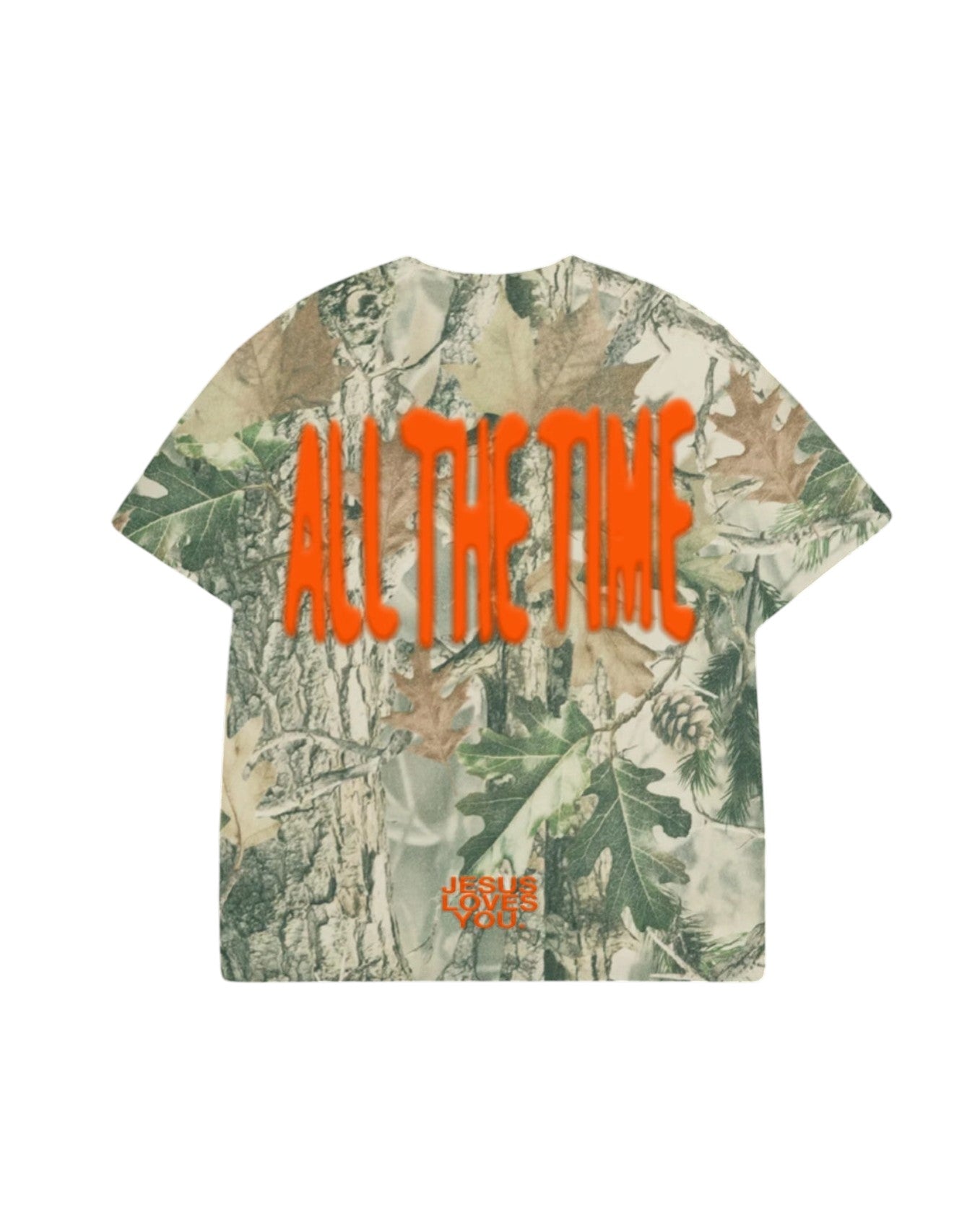 Jesus Loves You™ Heavyweight 8oz Oversized Christian T-Shirt – God Is Good 3D Puff Print Camo | Limited Edition Unisex