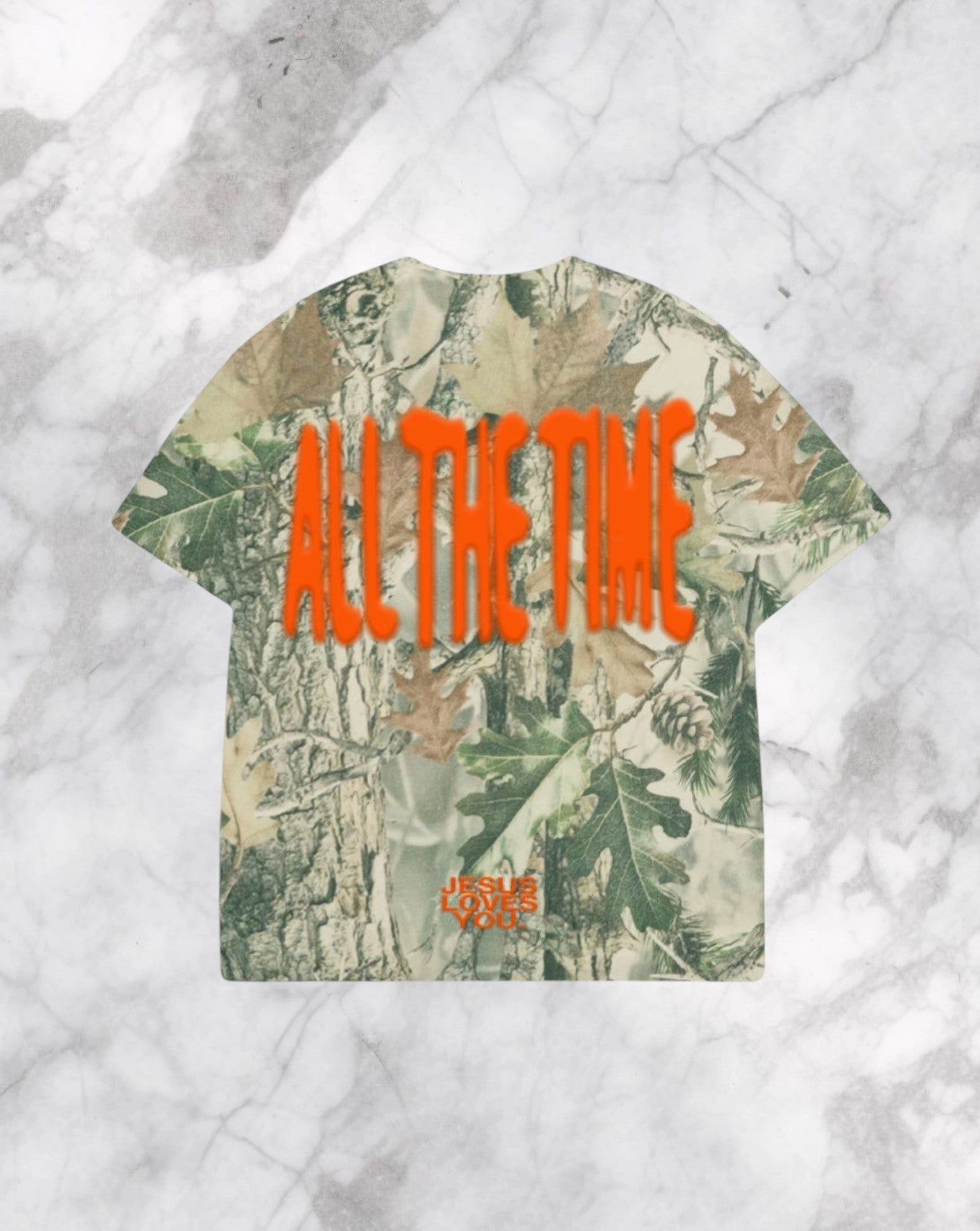 Jesus Loves You™ Heavyweight 8oz Oversized Christian T-Shirt – God Is Good 3D Puff Print Camo | Limited Edition Unisex