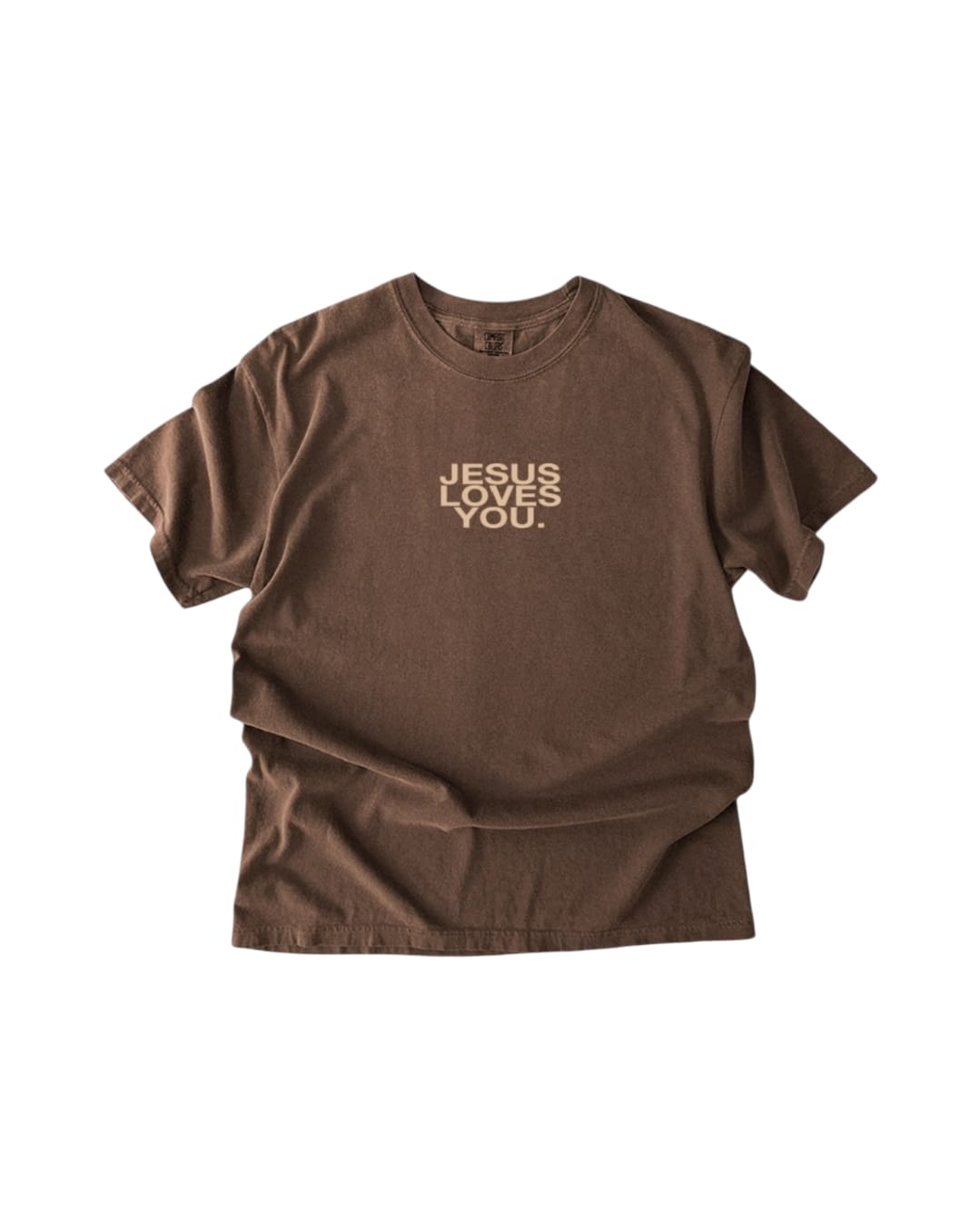 Comfort Colors Jesus Loves You Logo Unisex T-Shirt - Espresso