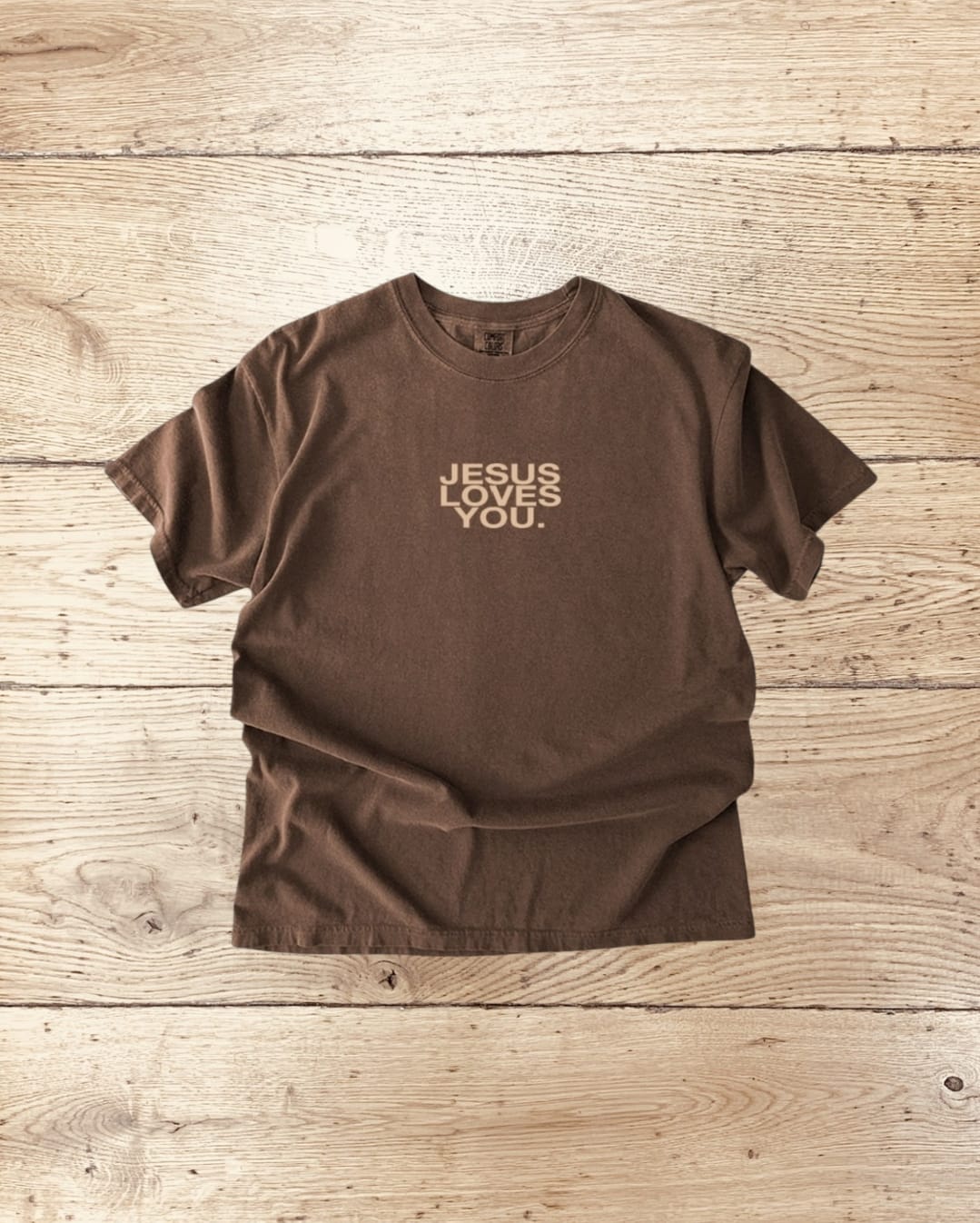 Comfort Colors Jesus Loves You Logo Unisex T-Shirt - Espresso