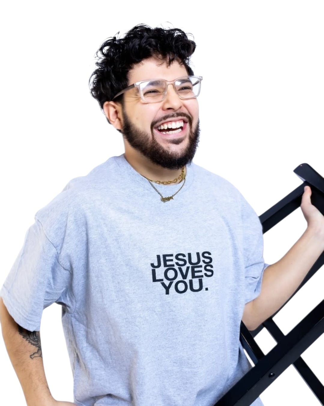 Jesus Loves You Logo Unisex T-Shirt - Gray