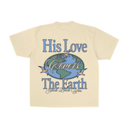 Jesus Loves You His Love Covers The Earth Christian T-Shirt – Faith Graphic Tee | Tan