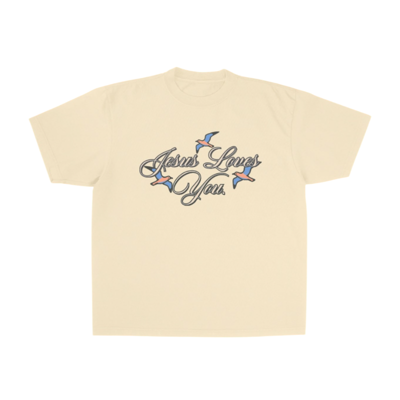 Jesus Loves You His Love Covers The Earth Christian T-Shirt – Faith Graphic Tee | Tan