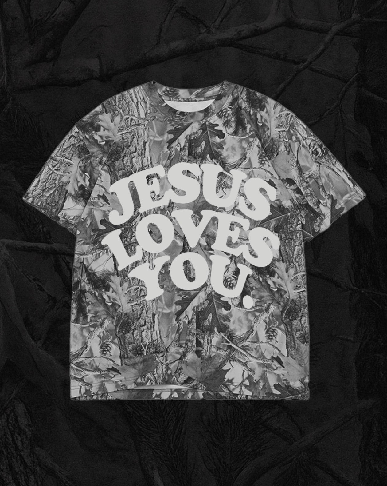 Heavyweight Midnight Oak Camo Oversized Unisex T-Shirt - Limited Edition