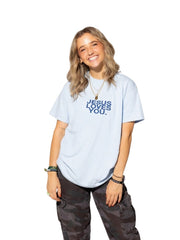 Jesus Loves You Logo Unisex T-Shirt - Light Blue