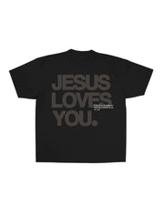 Jesus Loves You™ “I’m Sorry” Christian T-Shirt – Faith Graphic Tee | Jet Black Unisex Shirt