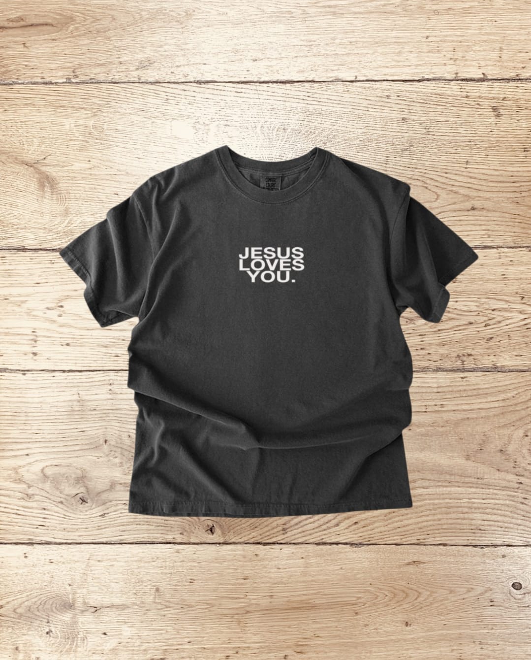 Comfort Colors Jesus Loves You Logo Unisex T-Shirt - Pepper