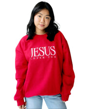 Vintage Embroidered Crewneck Unisex Sweatshirt - Cardinal Red